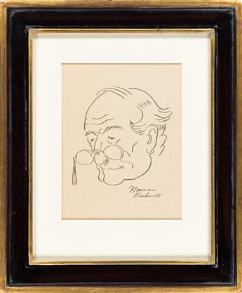 NORMAN ROCKWELL (1894-1978) Portrait of Whitney Darrow, Jr. as an old man.